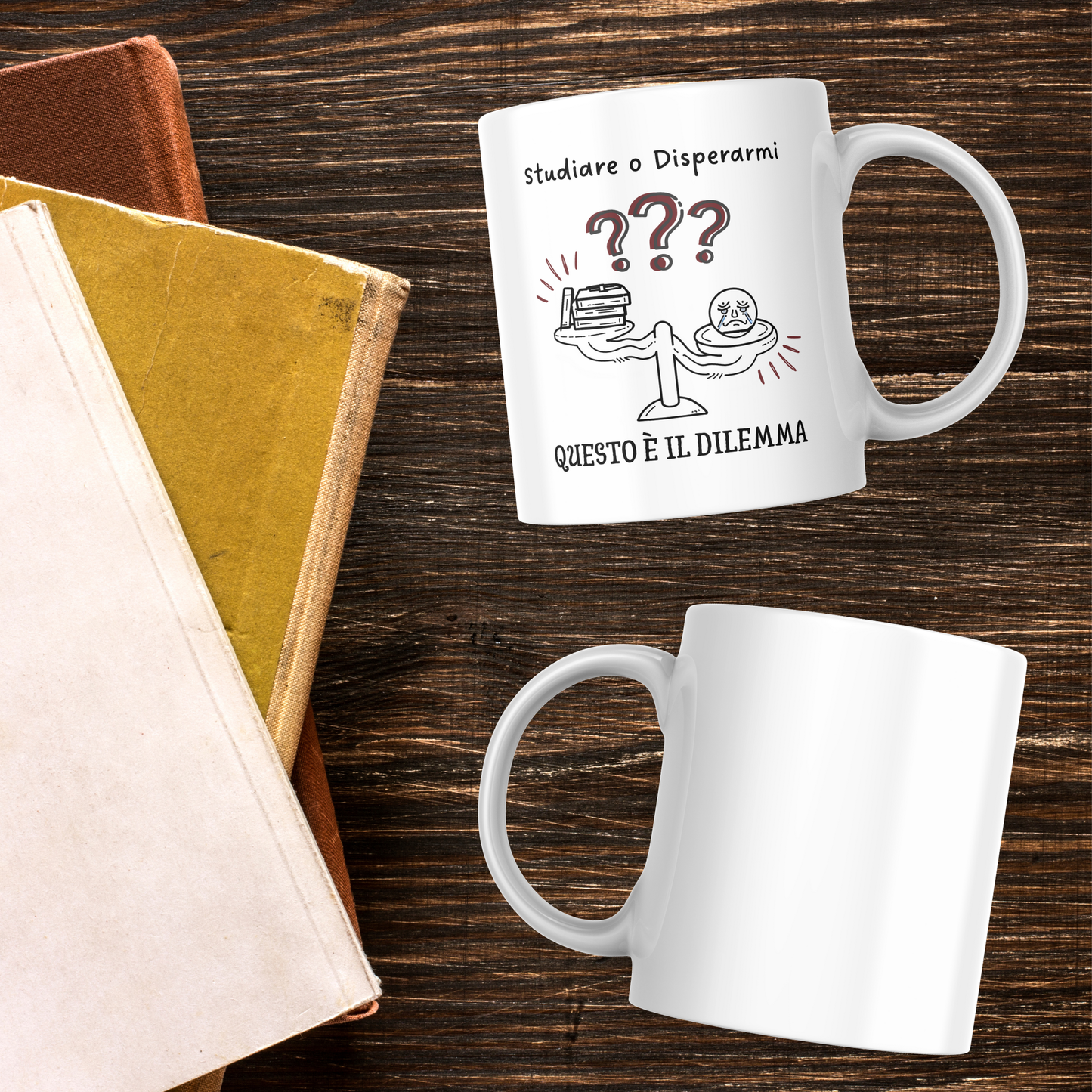 Fronte e retro tazza "Dilemma Studentesco"