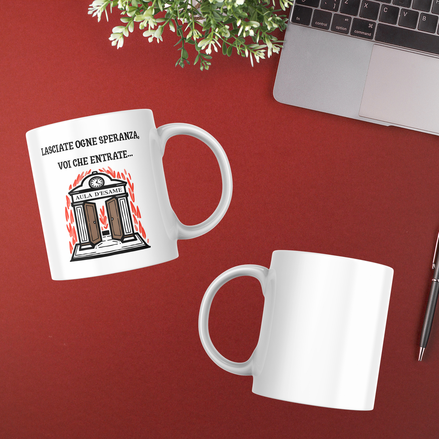 Fronte e retro tazza Esami Infernali